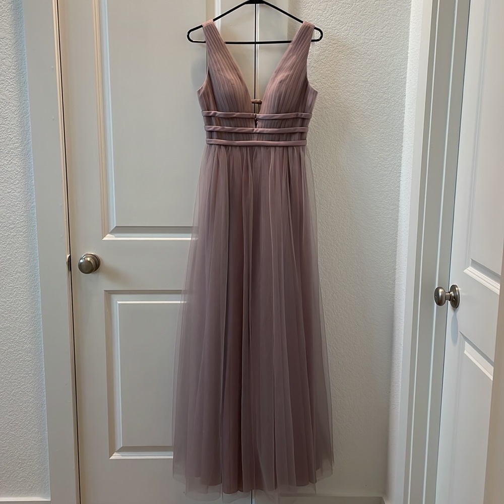 Azazie Katana Color Dusk Size 4. Worn once for a wedding. Great quality